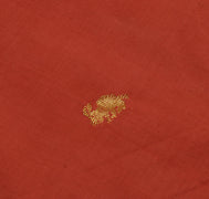 Sushila Vintage Dark Peach Saree 100% Pure Cotton Woven Floral Sari Craft Fabric