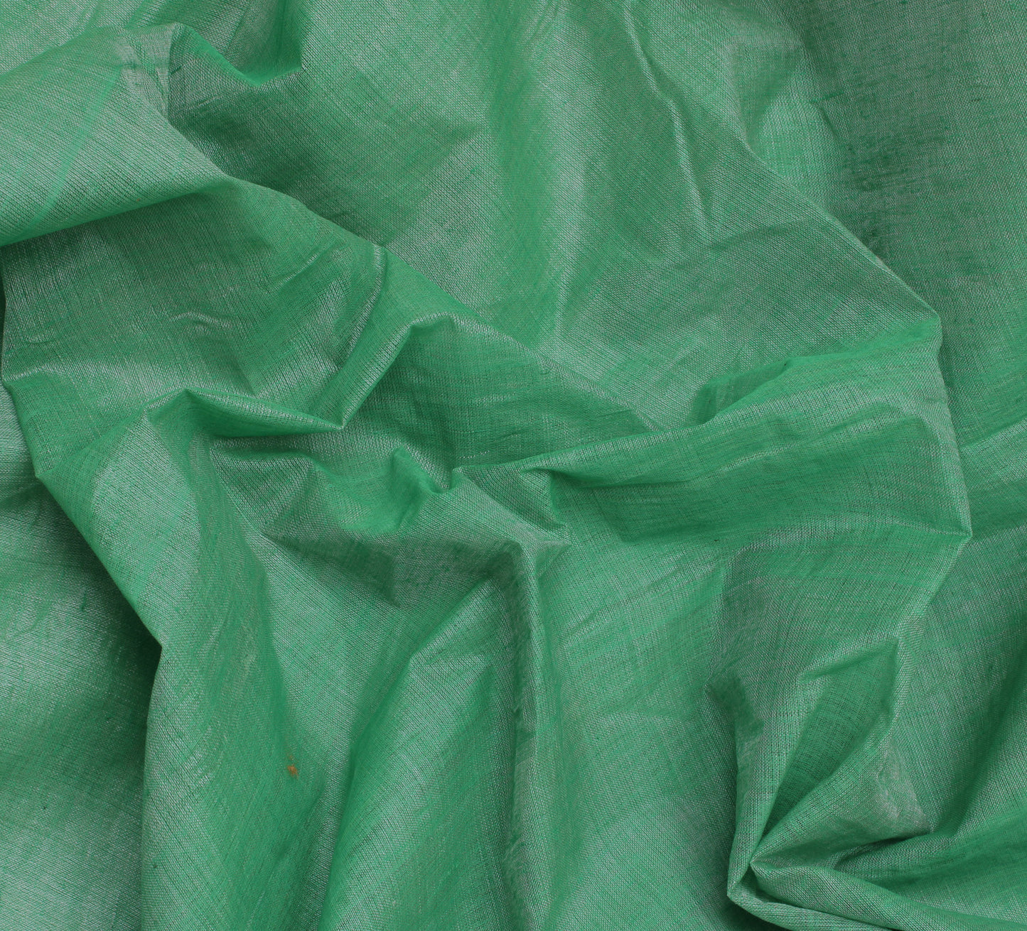 Sushila Vintage Green Saree 100% Pure Cotton Embroidered Floral Sari 5 YD Fabric