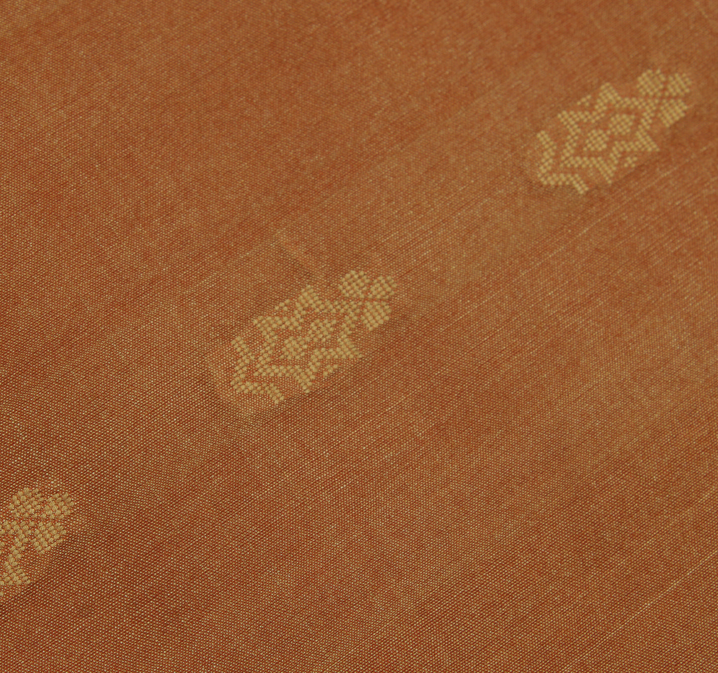 Sushila Vintage Brown Indian Saree 100% Pure Silk Woven Floral Sari Craft Fabric