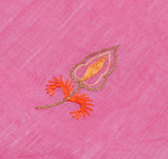 Sushila Vintage Pink Saree 100% Pure Silk Hand Beaded & Embroidered Sari Fabric