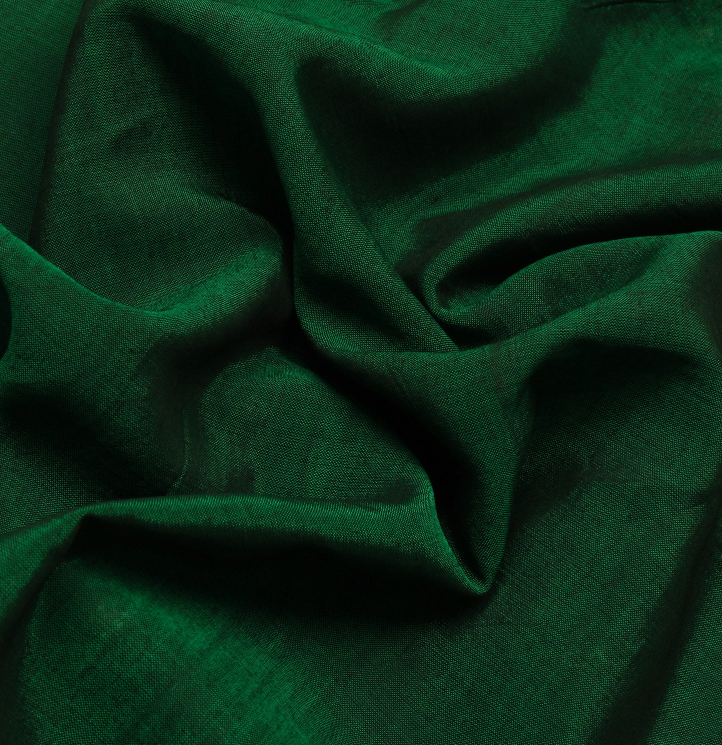 Sushila Vintage Green Saree 100% Pure Cotton Woven Floral Sari Craft Fabric