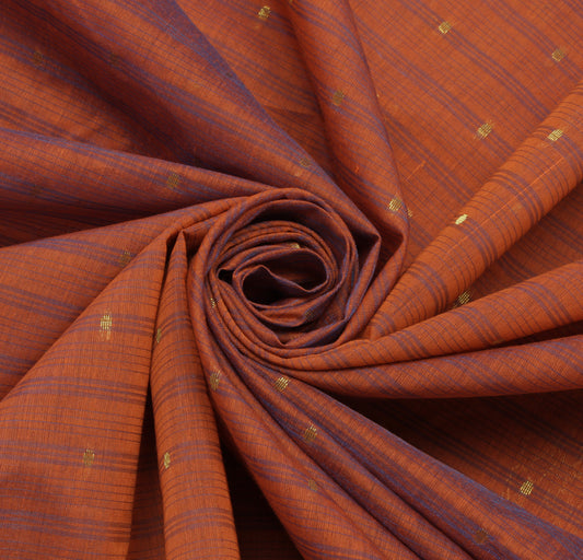Sushila Vintage Kanchipuram Saree Art Silk Zari Woven Sari Craft 6 YD Fabric