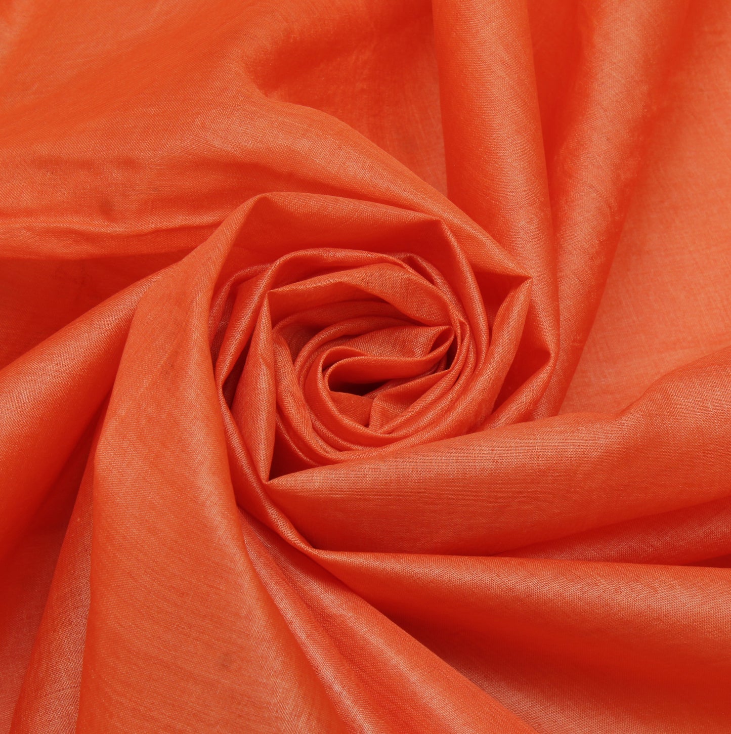 Sushila Vintage Orange Saree Pure Silk Woven & Embroidered Floral Sari Fabric