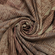 Sushila Vintage Indian Saree 100% Pure Silk Printed Floral Craft Sari Fabric
