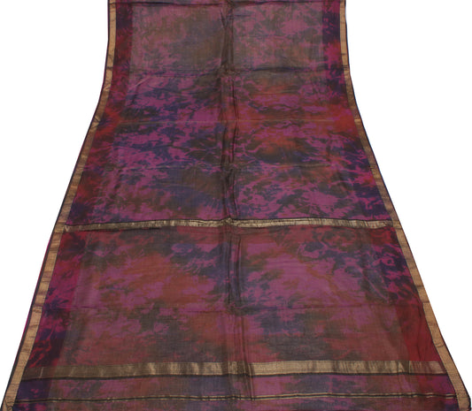 Sushila Vintage Multi-Color Saree 100% Pure Cotton Printed Sari Craft Fabric