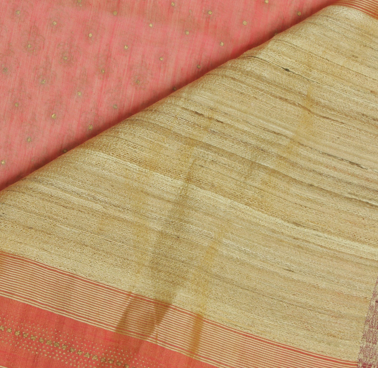 Sushila Vintage Printed Floral Saree Woven Border Pure Cotton Sari Craft Fabric