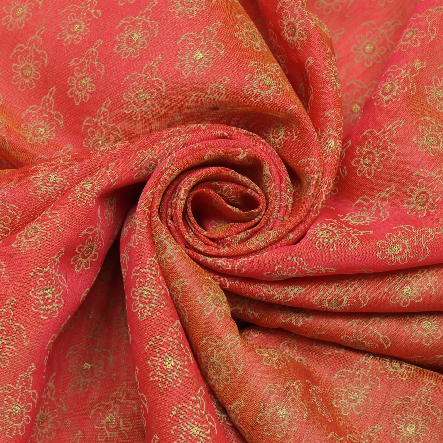Sushila Vintage Printed Floral Saree Woven Border Pure Cotton Sari Craft Fabric