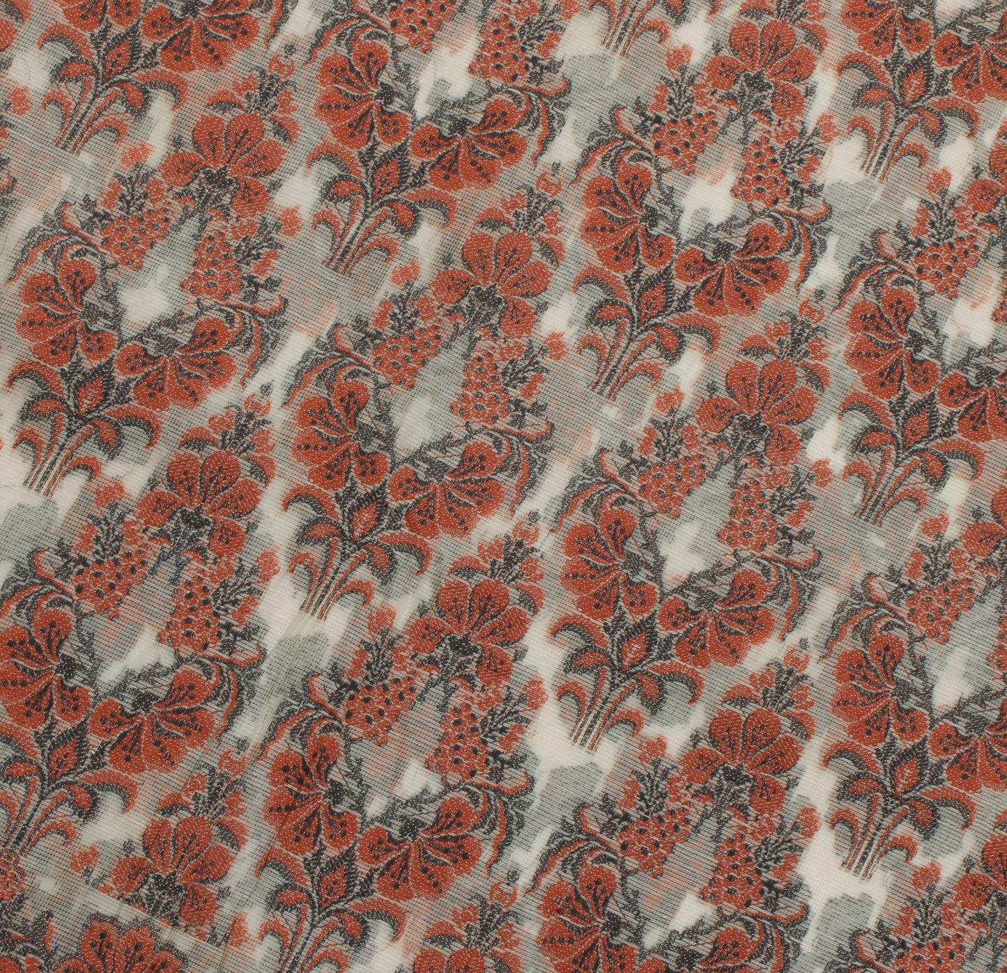Sushila Vintage Indian Saree 100% Pure Silk All Over Woven Floral Sari Fabric