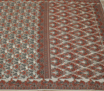 Sushila Vintage Indian Saree 100% Pure Silk All Over Woven Floral Sari Fabric