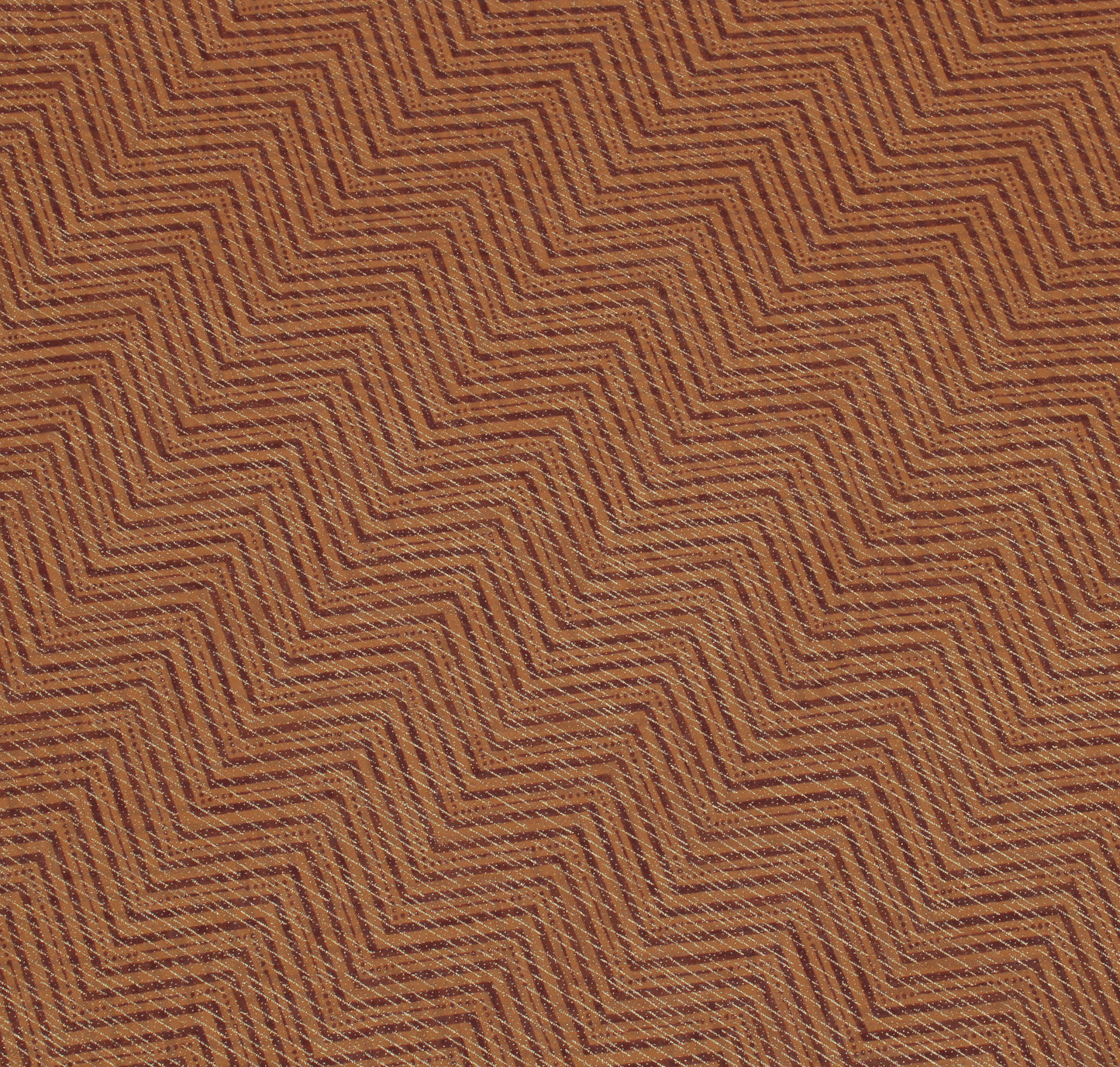 Sushila Vintage Brown Saree Blend Georgette Silk Printed Zig-Zag Sari Fabric