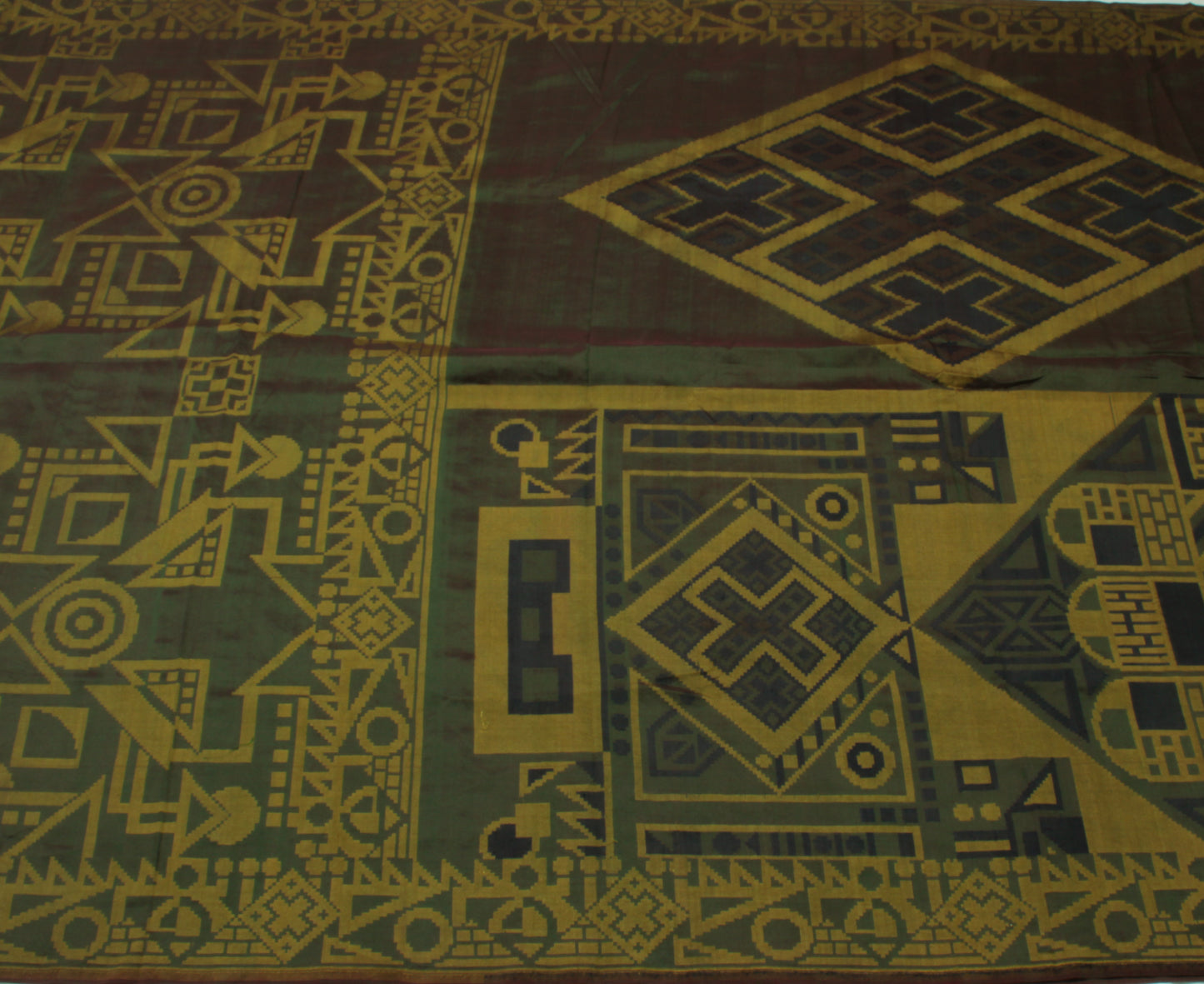 Sushila Vintage Green Indian Saree 100% Pure Silk Woven Sari Craft Decor Fabric
