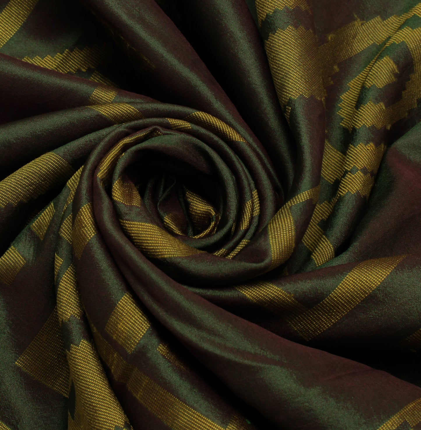 Sushila Vintage Green Indian Saree 100% Pure Silk Woven Sari Craft Decor Fabric