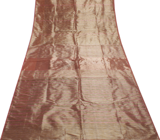 Sushila Vintage Indian Saree Blend Silk Woven Floral Sari Craft Decor Fabric