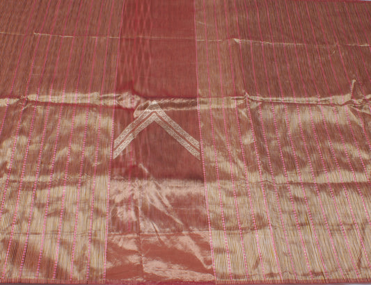 Sushila Vintage Indian Saree Blend Silk Woven Floral Sari Craft Decor Fabric