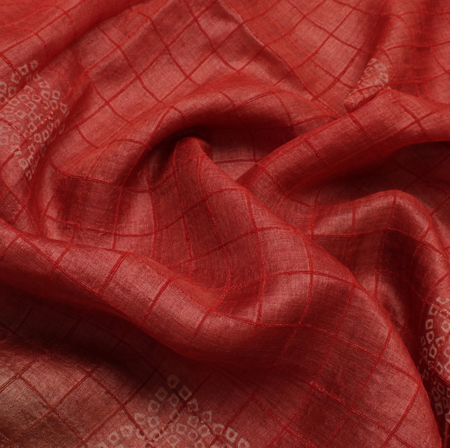 Sushila Vintage Indian Saree 100% Pure Silk Bandhani Printed Sari Craft Fabric