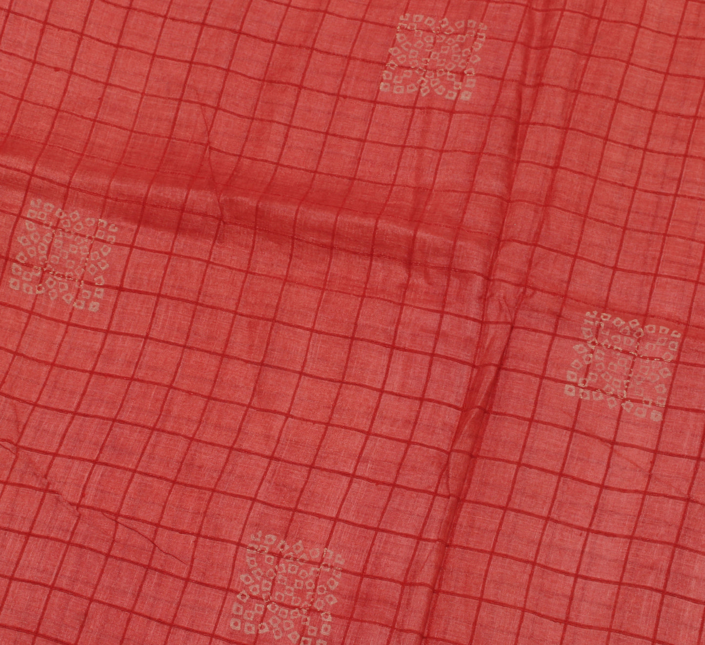 Sushila Vintage Indian Saree 100% Pure Silk Bandhani Printed Sari Craft Fabric