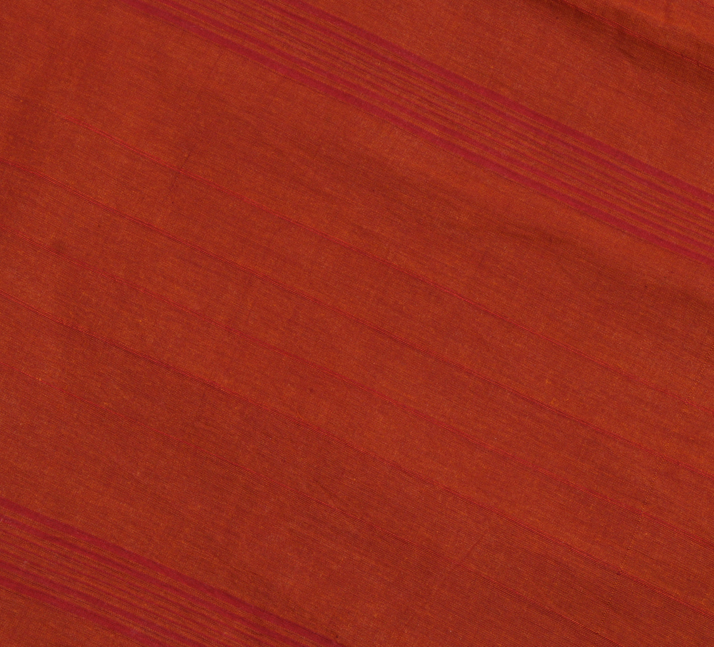 Sushila Vintage Rust Indian Saree 100% Pure Cotton Woven Sari Craft 5 YD Fabric
