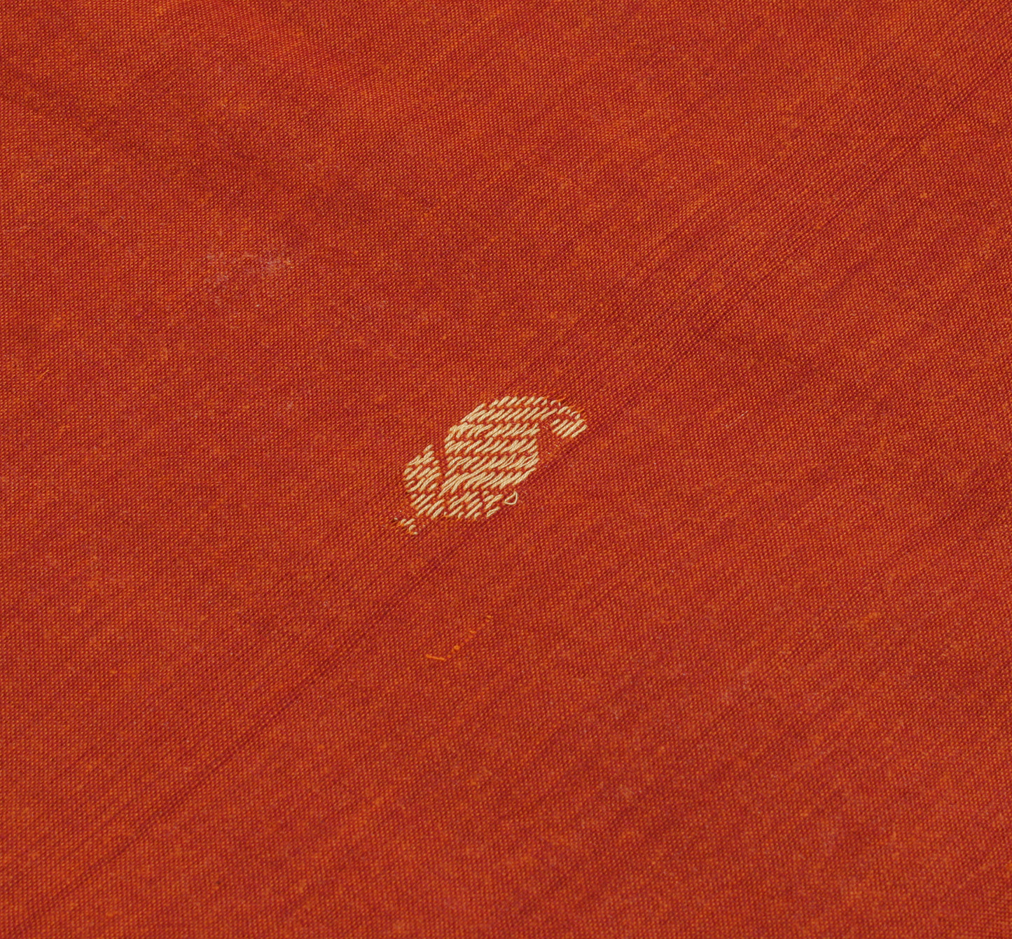 Sushila Vintage Rust Indian Saree 100% Pure Cotton Woven Sari Craft 5 YD Fabric