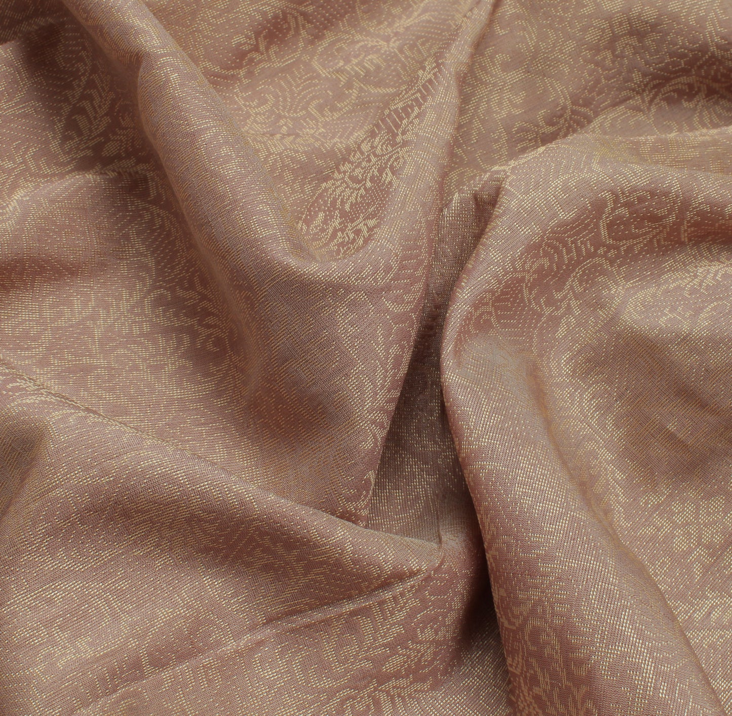 Sushila Vintage Indian Saree 100% Pure Silk All Over Woven Floral Sari Fabric