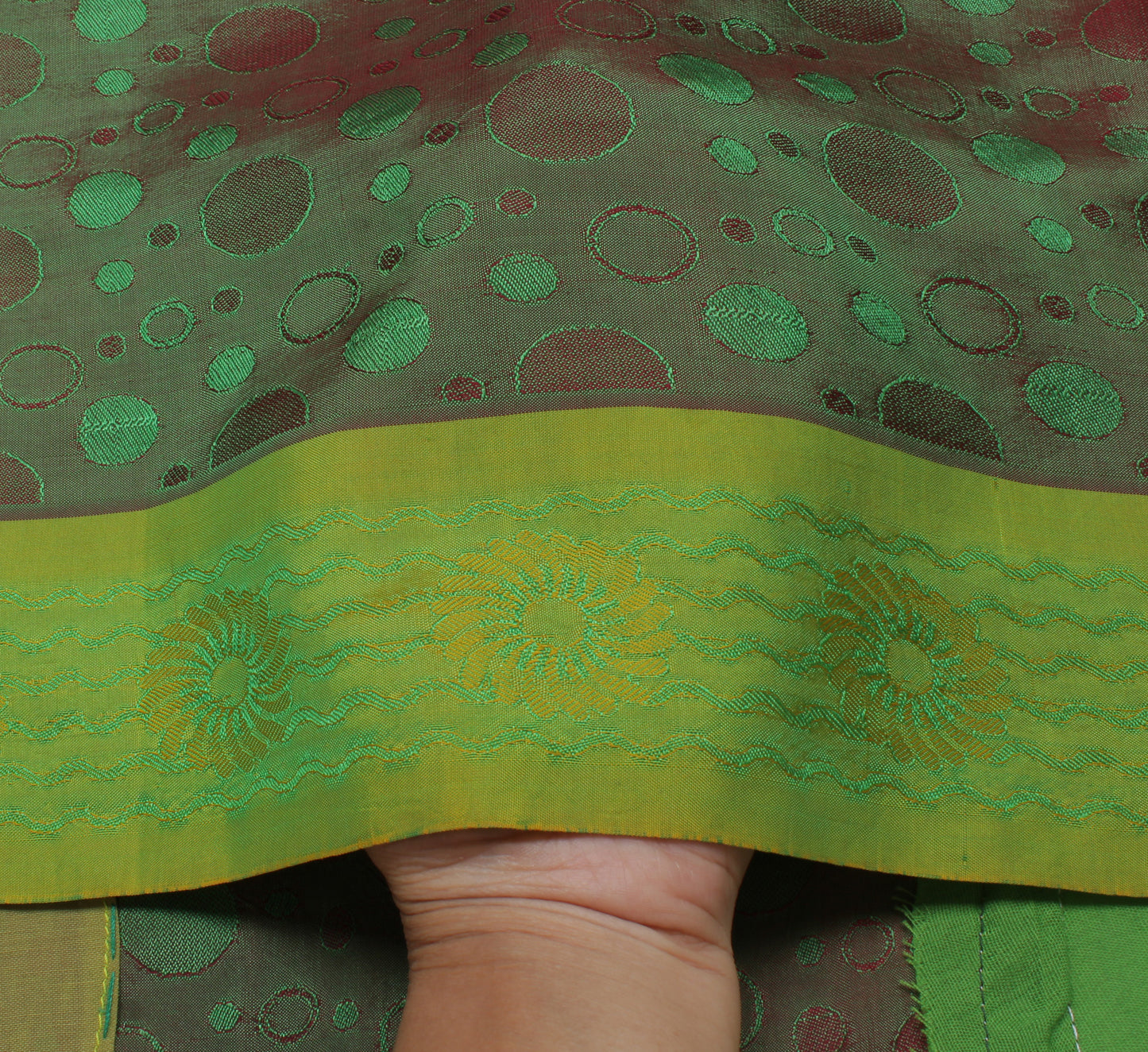 Sushila Vintage Indian Saree 100% Pure Silk Woven Floral Sari Craft 5 YD Fabric