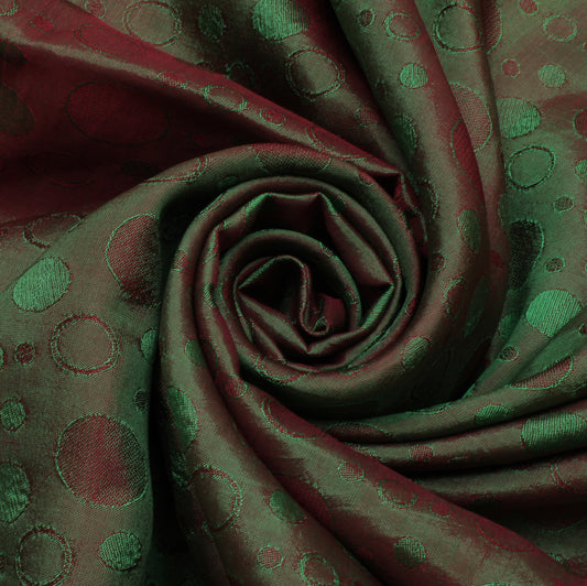 Sushila Vintage Indian Saree 100% Pure Silk Woven Floral Sari Craft 5 YD Fabric