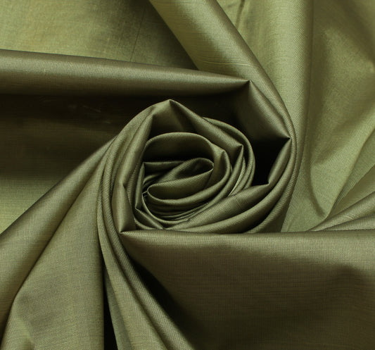 Sushila Vintage Green Indian Saree Blend Silk Woven Paisley Sari Craft Fabric