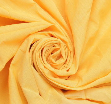Sushila Vintage Yellow Indian Saree Pure Cotton Printed Sari Craft 5 Yard Fabric