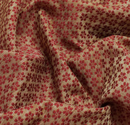 Sushila Vintage Indian Saree Blend Cotton Woven Floral Sari Craft 5 Yard Fabric