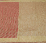 Sushila Vintage Indian Saree Blend Cotton Woven Floral Sari Craft 5 Yard Fabric