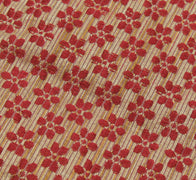 Sushila Vintage Indian Saree Blend Cotton Woven Floral Sari Craft 5 Yard Fabric