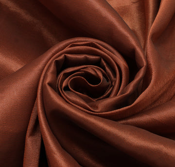 Sushila Vintage Brown Saree Blend Silk Hand Beaded & Woven Floral Sari Fabric