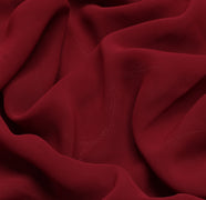 Sushila Vintage Red Saree Blend Georgette Silk Hand Beaded Floral Sari Fabric