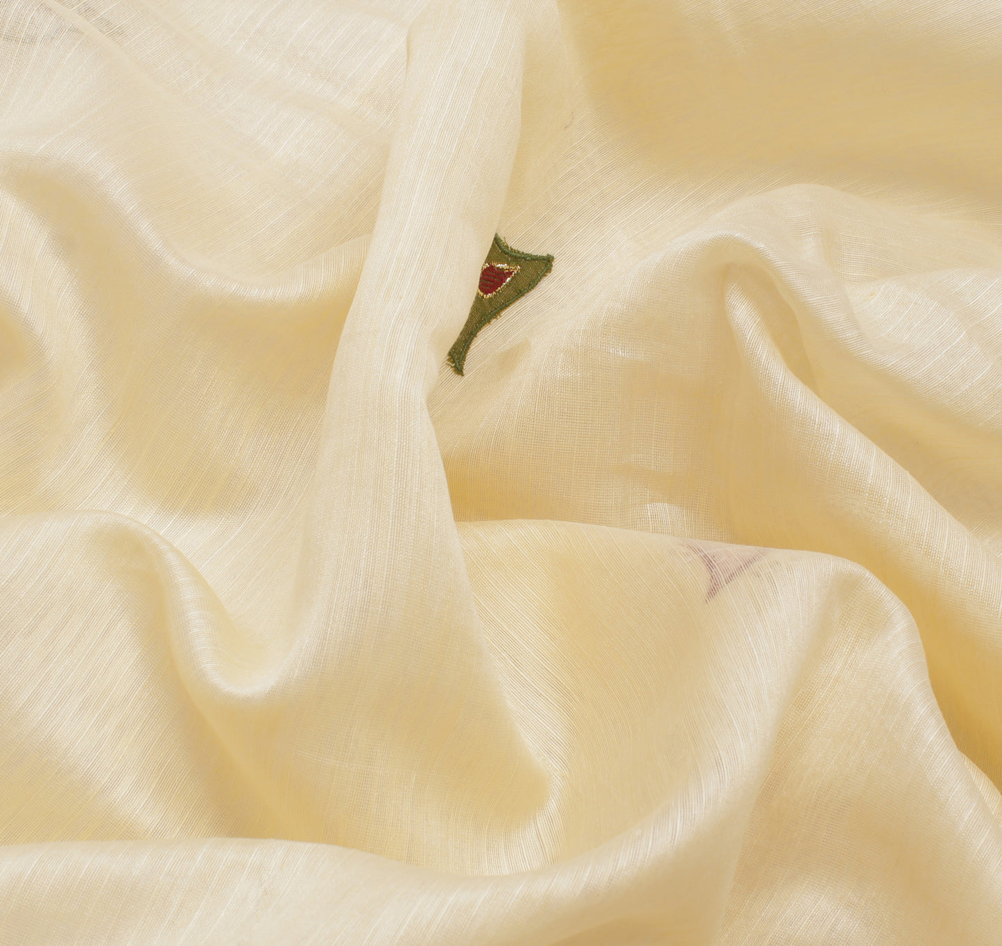 Sushila Vintage Cream Indian Saree 100% Pure Cotton Printed Sari Craft Fabric