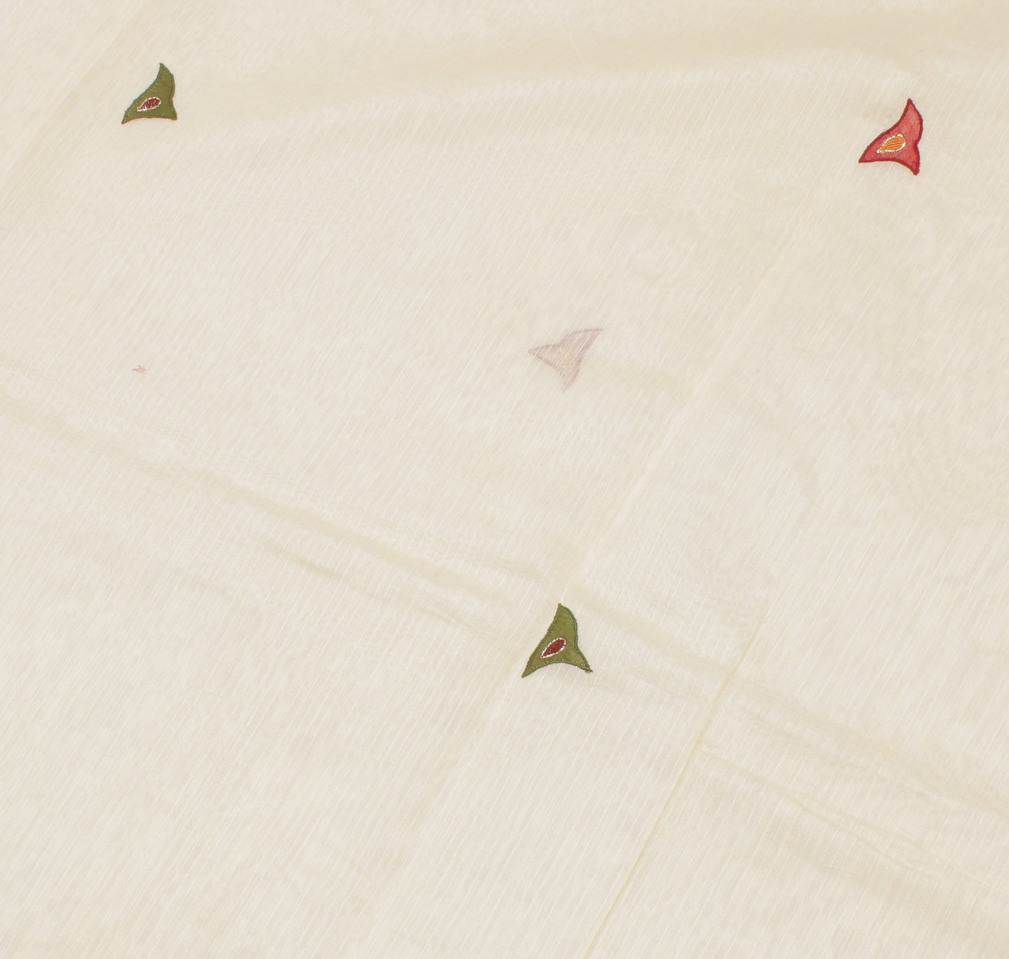 Sushila Vintage Cream Indian Saree 100% Pure Cotton Printed Sari Craft Fabric