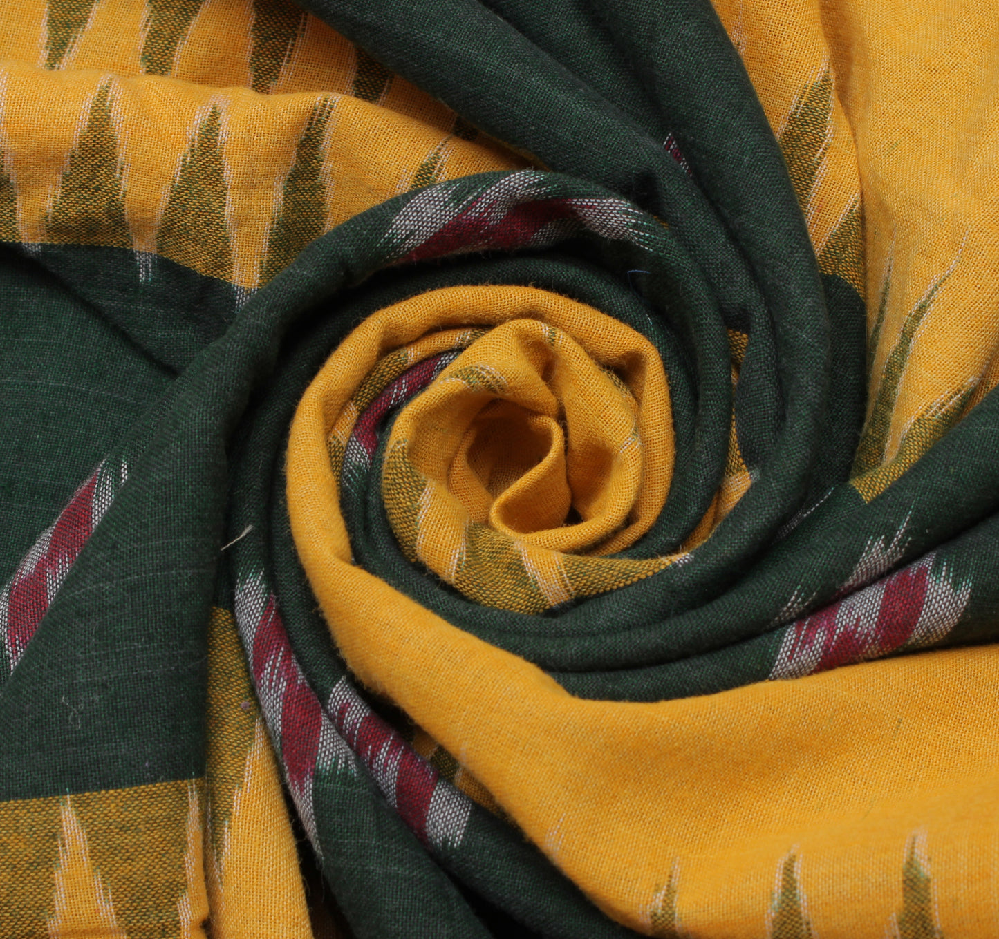 Sushila Vintage Saree 100% Pure Cotton Hand Woven Ikat Patola Sari Craft Fabric