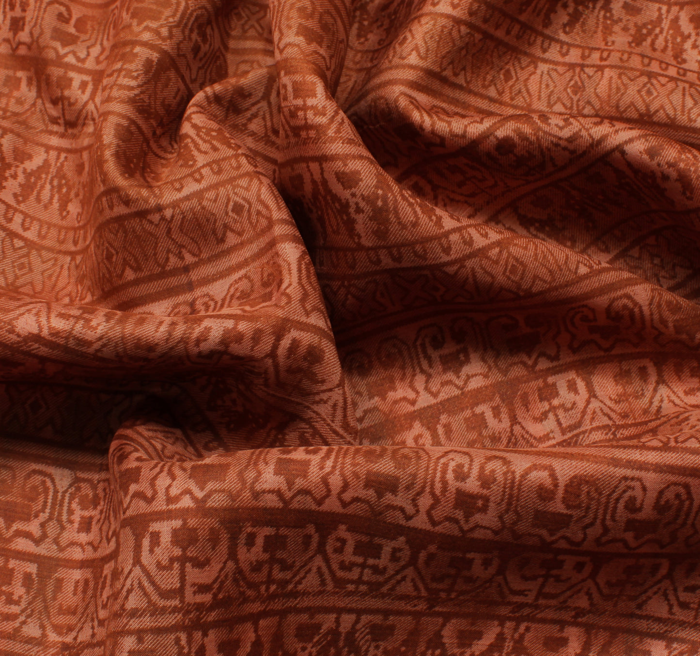 Sushila Vintage Indian Saree 100% Pure Silk Printed Sari Craft 5 Yard Fabric