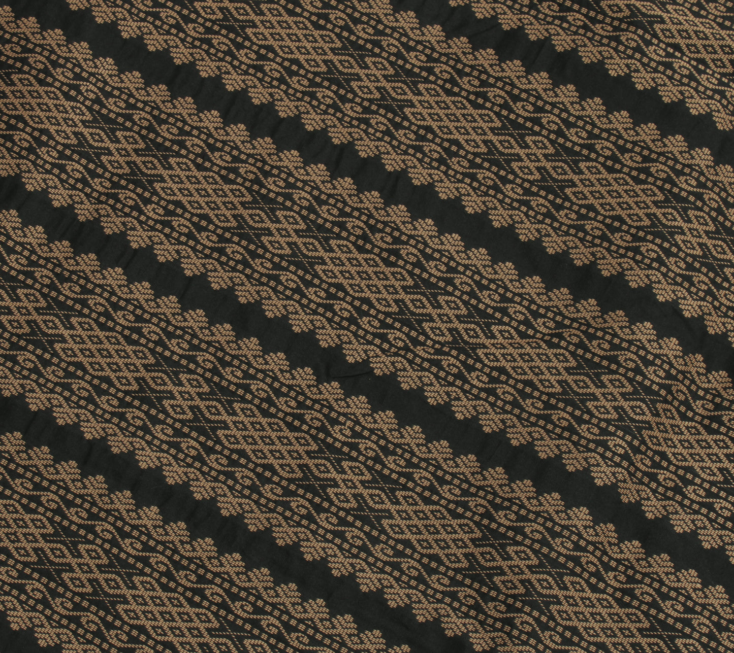 Sushila Vintage Brown Saree 100% Pure Cotton Woven Birds Sari Craft 5 YD Fabric