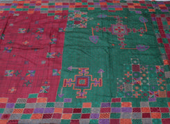 Sushila Vintage Indian Saree 100% Pure Silk Printed Sari Craft 5 Yard Fabric