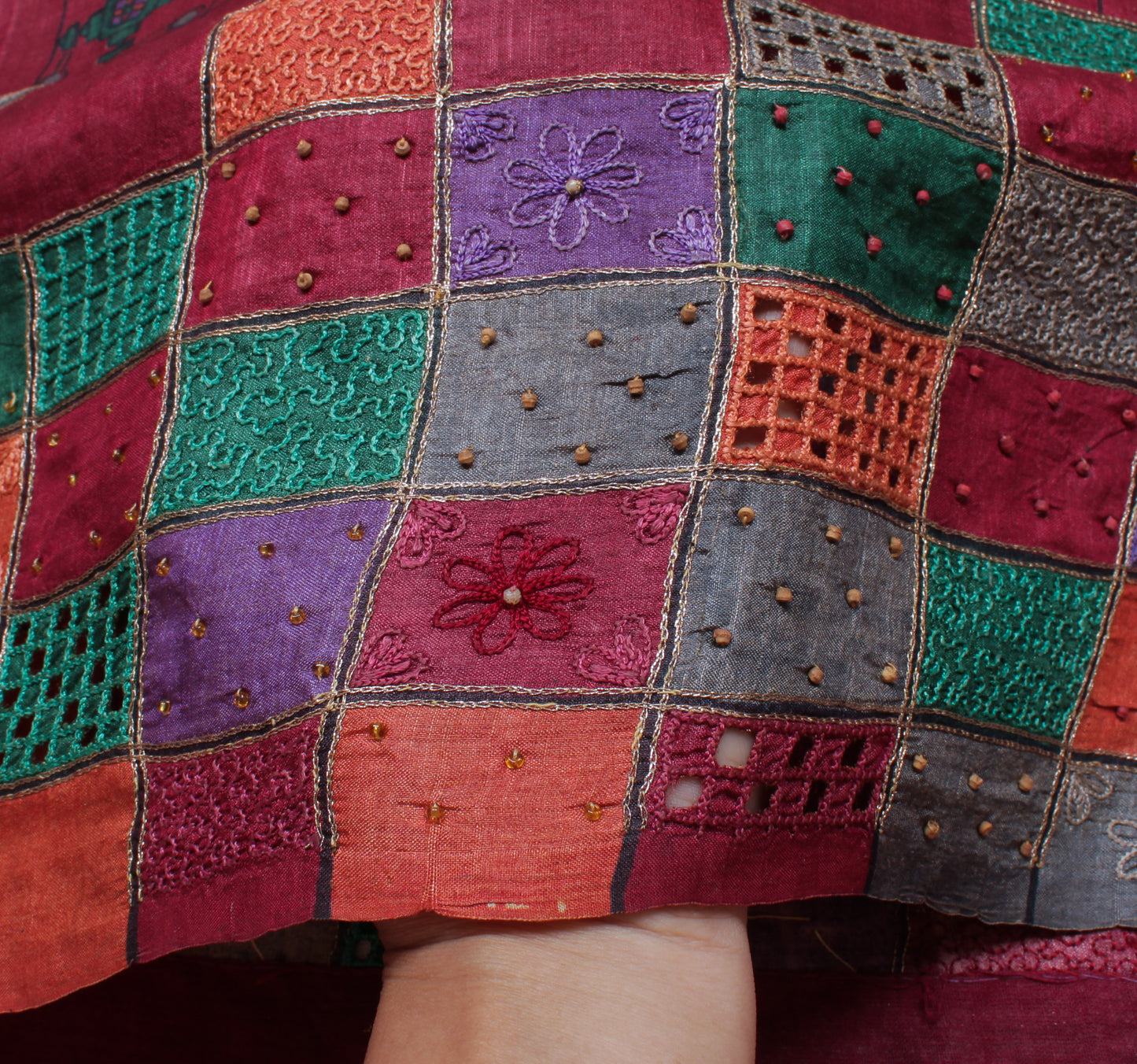 Sushila Vintage Indian Saree 100% Pure Silk Printed Sari Craft 5 Yard Fabric
