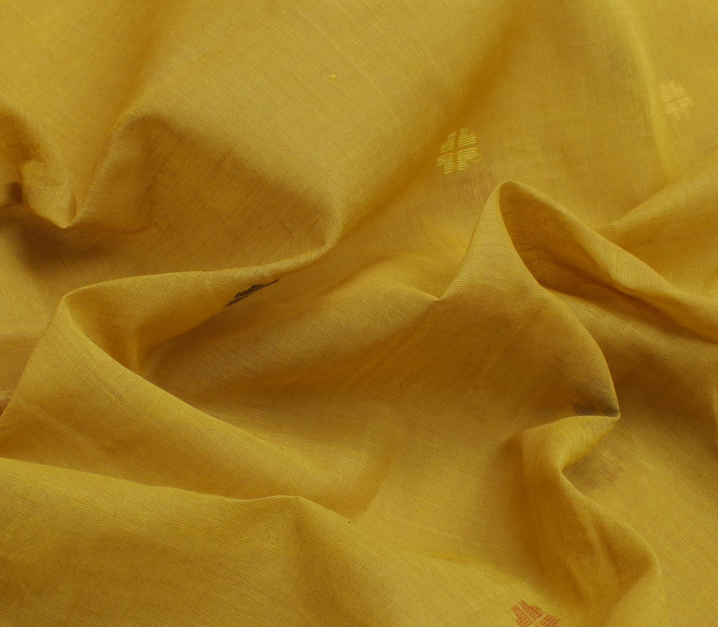 Sushila Vintage Green Saree 100% Pure Cotton Woven Floral Sari Craft Fabric