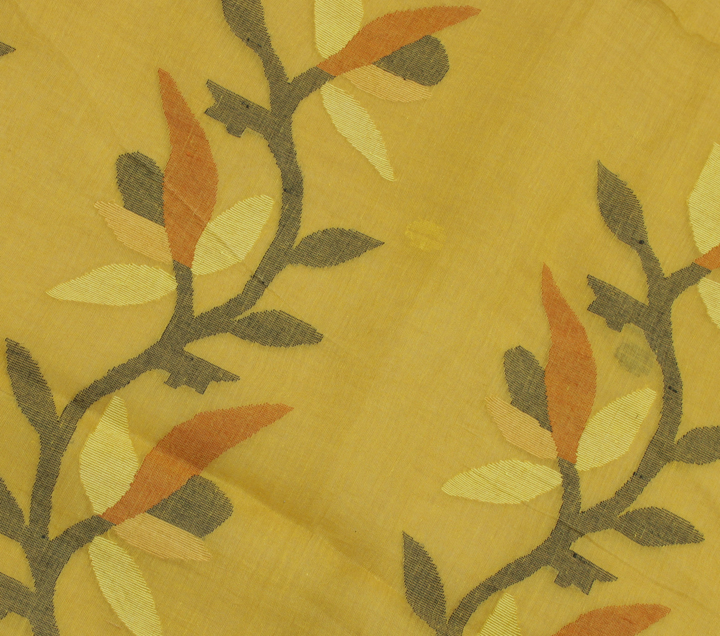 Sushila Vintage Green Saree 100% Pure Cotton Woven Floral Sari Craft Fabric