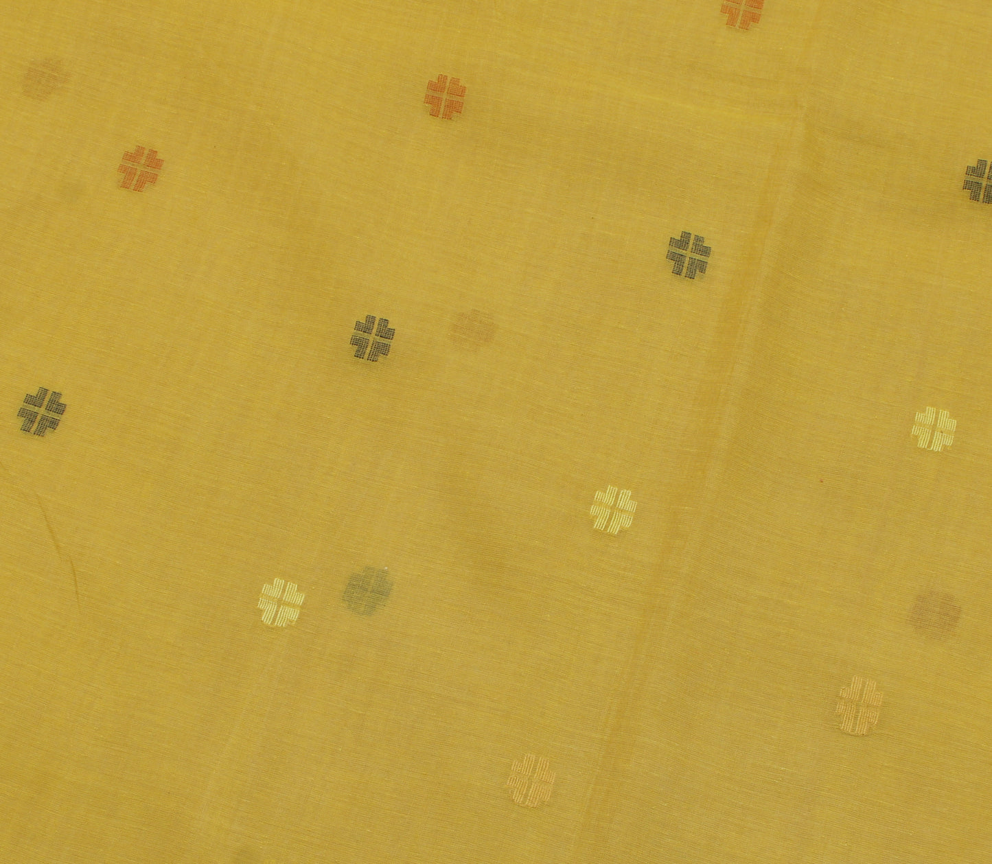 Sushila Vintage Green Saree 100% Pure Cotton Woven Floral Sari Craft Fabric