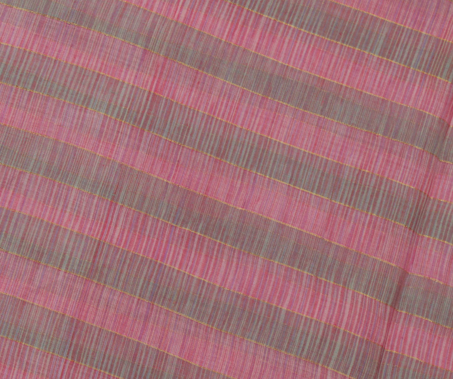 Sushila Vintage Indian Saree 100% Pure Cotton Woven Sari Craft 5 Yard Fabric