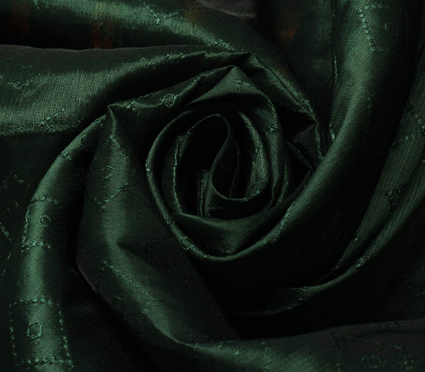 Sushila Vintage Teal Green Saree Blend Silk Self Woven Floral Sari 5 Yard Fabric