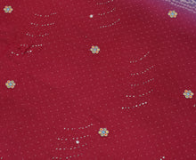 Sushila Vintage Indian Saree Blend Georgette Silk Printed Sari Craft Sari Fabric