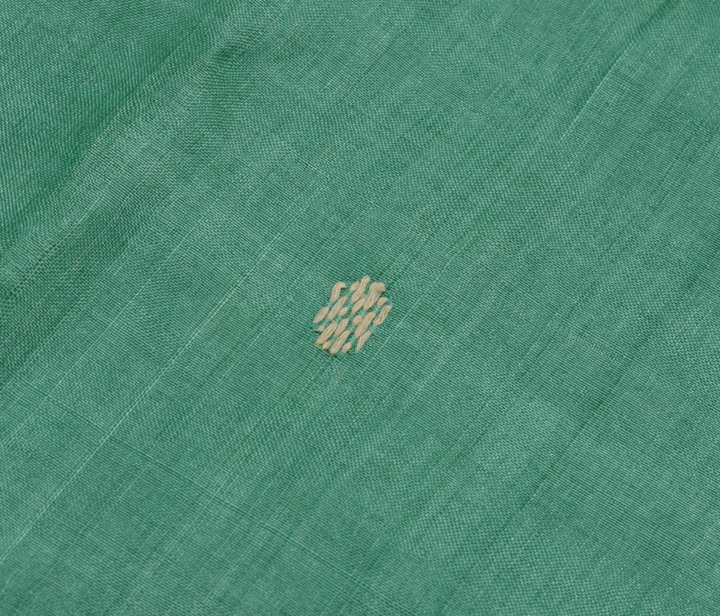 Sushila Vintage Green Saree Pure Silk Hand Woven Ikat Patola Sari Craft Fabric