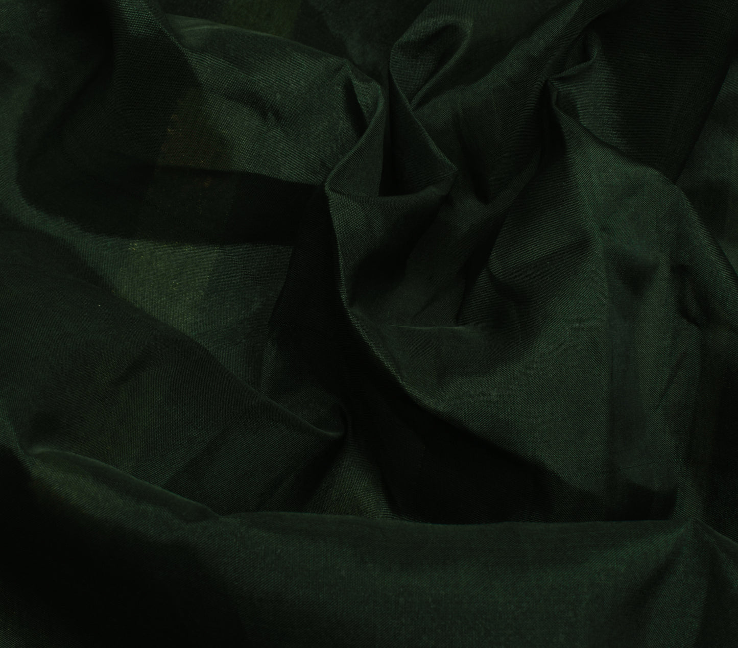 Sushila Vintage Indian Green Saree Blend Cotton Woven Sari 5 Yard Craft Fabric