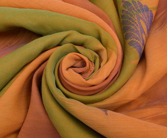 Sushila Vintage Multi-Color Saree 1005 Pure Cotton Woven Floral Sari Fabric