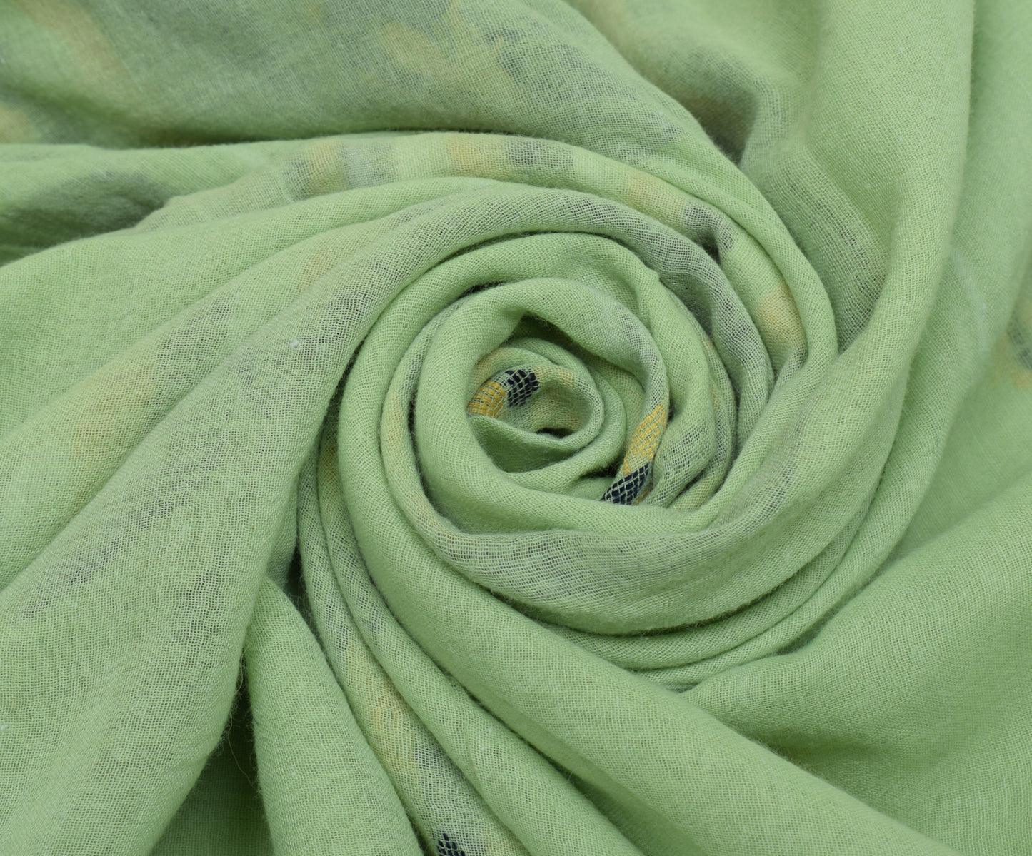 Sushila Vintage Pista Green Saree 100% Pure Cotton Woven 5 Yard Sari Fabric