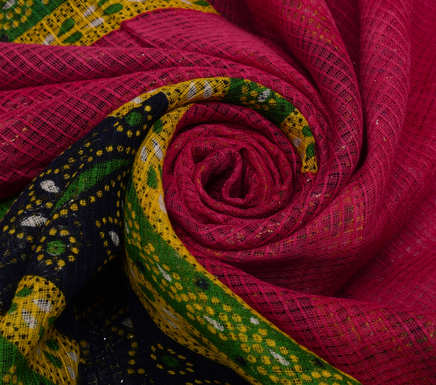 Sushila Vintage Indian Saree 100% Pure Cotton Embroidered Sari Craft Fabric